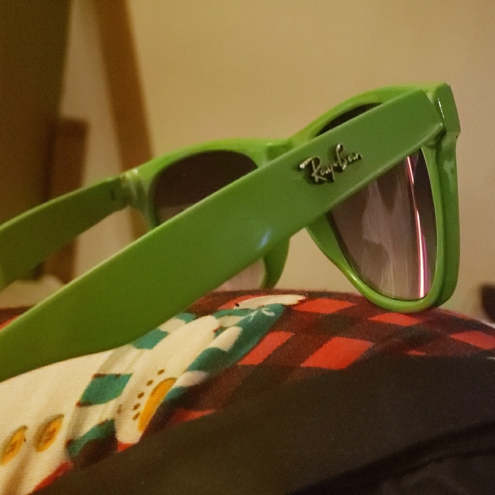 ray. ban glasses green colored frames